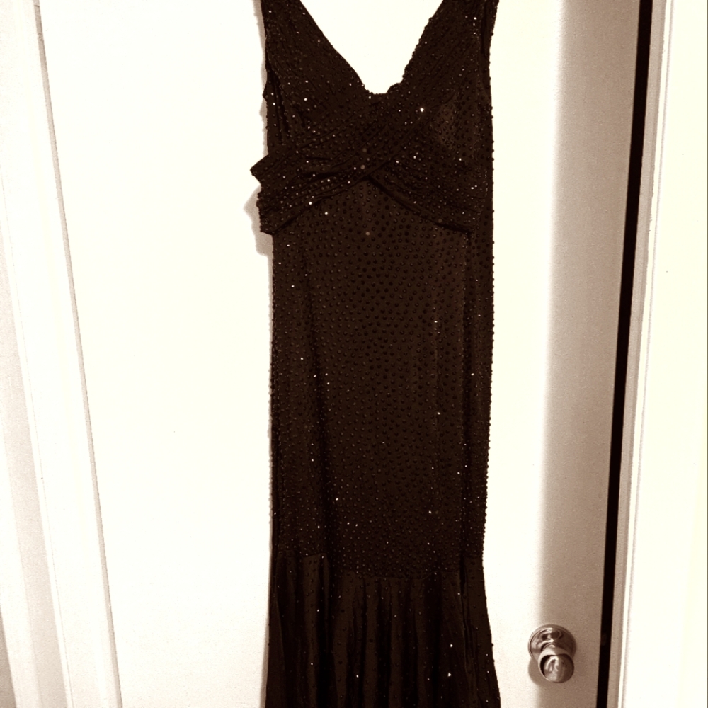 Latin Dance Elegant Black Dress